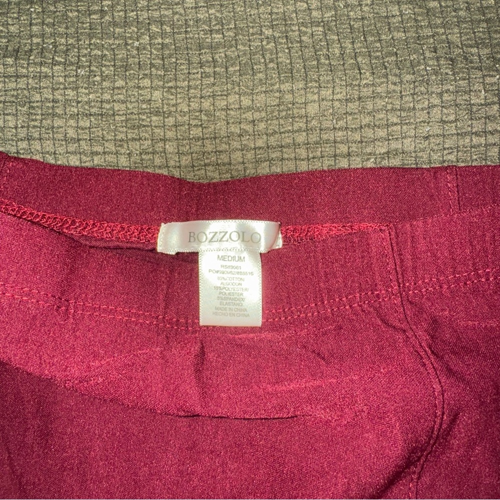 Wine colored skirt.